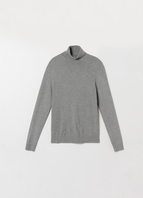 Imagen - Jersey de cuello alto en gris de Lefties. Foto: Lefties.