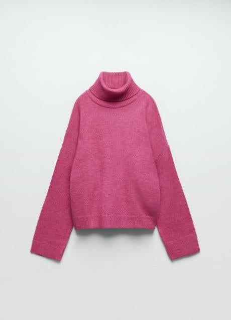 Imagen - Jersey de cuello alto de punto grueso de Zara. Foto: Zara.