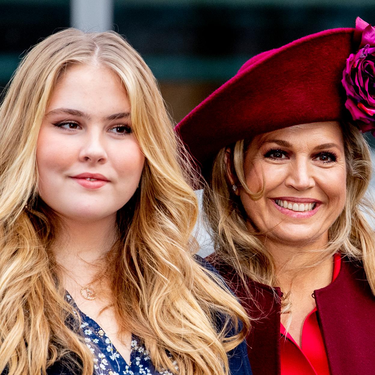 La princesa Catalina Amalia de Orange y la reina Máxima.