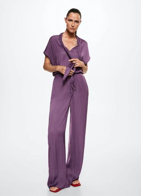 Imagen - Pantalón satinado morado