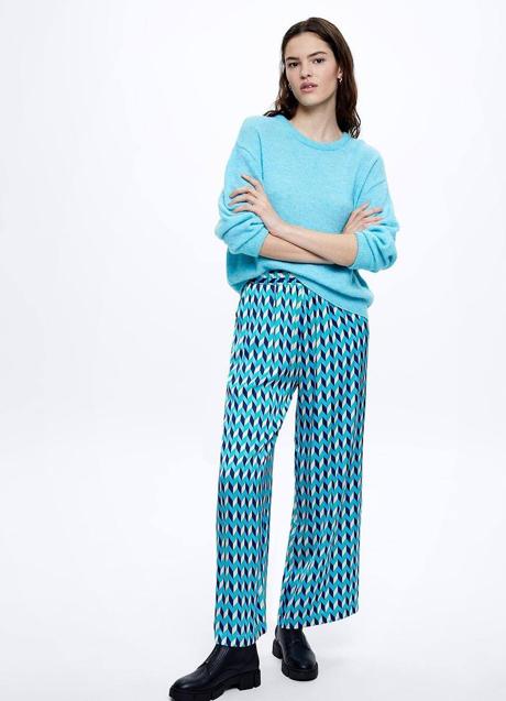 Imagen - Pantalón fluido con estampado geométrico