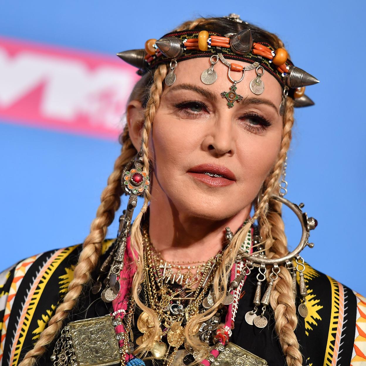 Madonna en la ceremonia de entrega de los premios MTV Video Music Awards 2018.