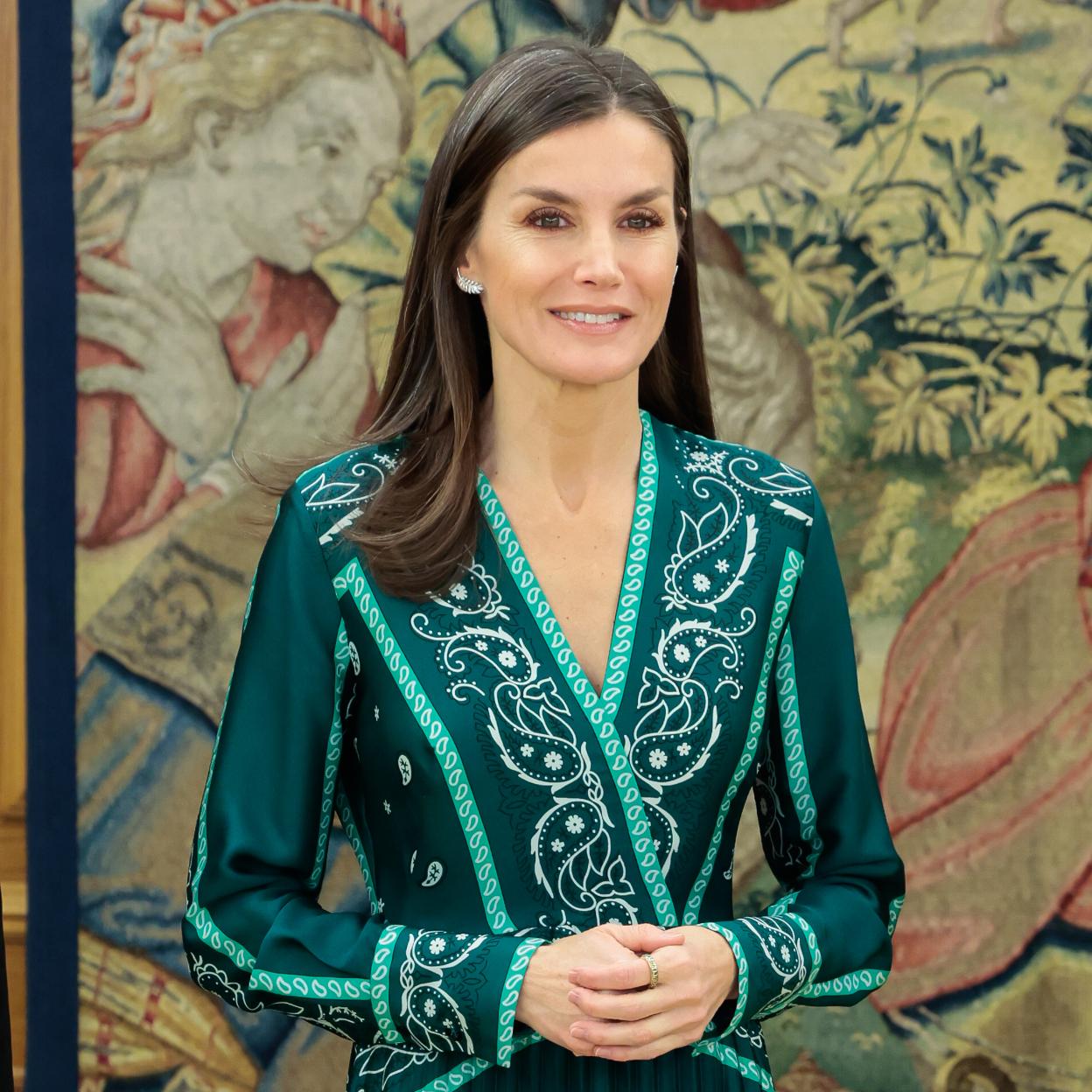 La reina Letizia en el Palacio de La Zarzuela.