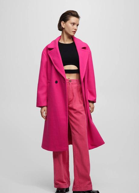 Imagen - Abrigo relaxed color rosa fucsia