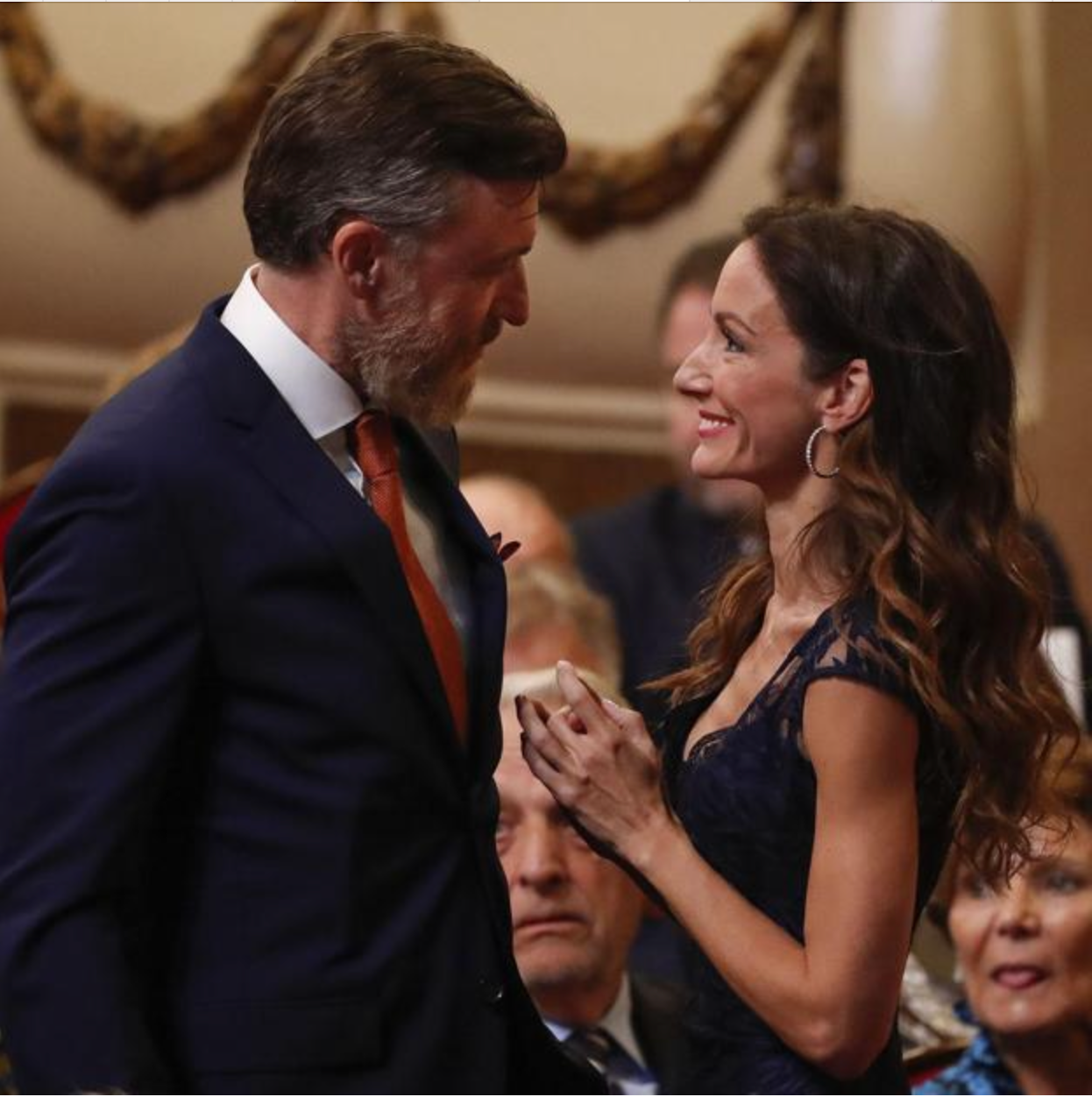 Telma Ortiz y su última pareja y padre de su segunda hija, el abogado irlandés Robert Gavin Bonnar. 