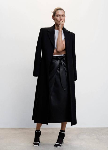 Imagen - Falda midi efecto piel con nudo