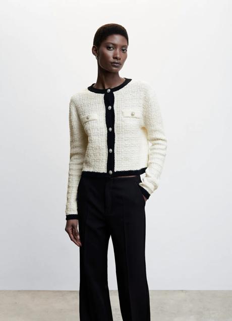 Imagen - Cárdigan tweed bolsillos de Mango, 39,99€.