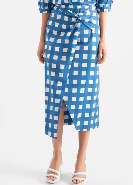 Imagen - Falda cruzada en estampado de cuadros