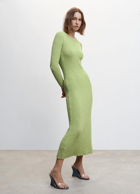 Imagen - Vestido de canalé verde de Mango (39,99 euros)
