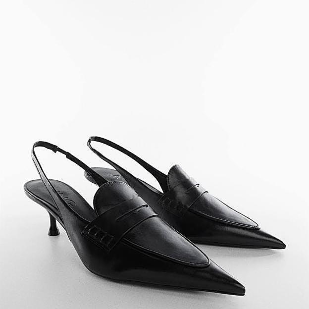 Zapatos de tacón bajo tipo mocasín