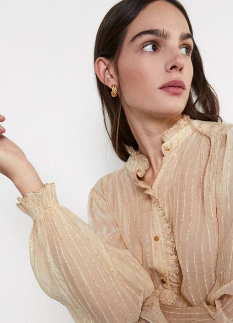 Imagen - Camisa semitransparente con detalles brillantes