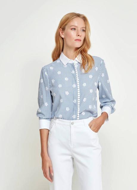 Imagen - Camisa a rayas con bordados