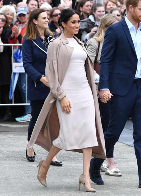 Imagen - Meghan Markle en 2018 con la gabardina de Burberry. Foto: Gtres.