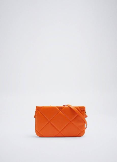 Imagen - Bolso acolchado efecto piel naranja