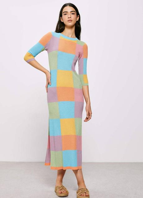 Imagen - Vestido midi estampado multicolor