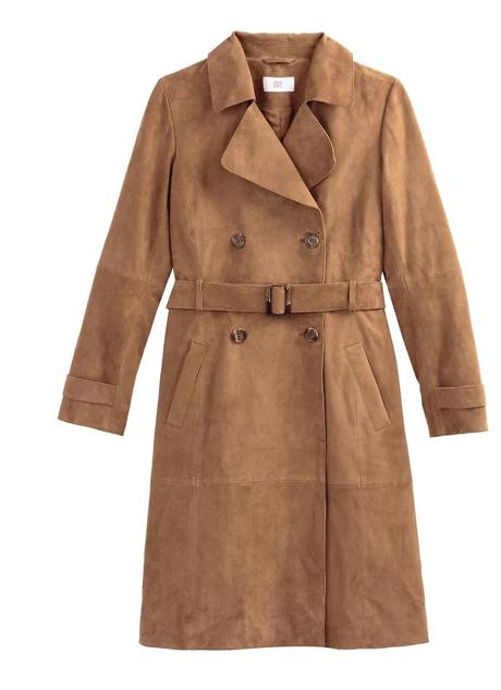 Imagen - Gabardina larga de antelina en marrón. Foto: La Redoute.