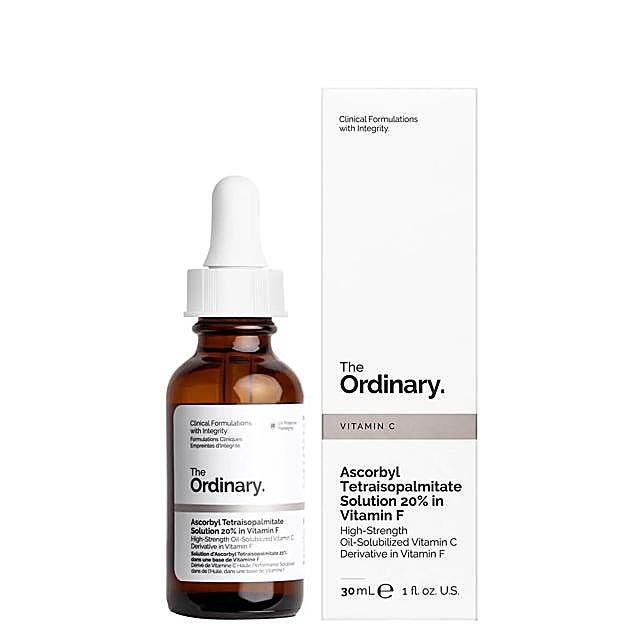 Solución tetraisopalmitato de ascorbil 20 % con vitamina F de The Ordinary.