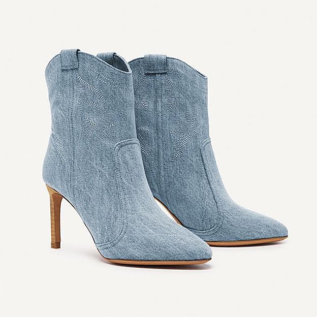 Imagen principal - Las botas denim de Ba&sh, Sézane y Steven Madden.