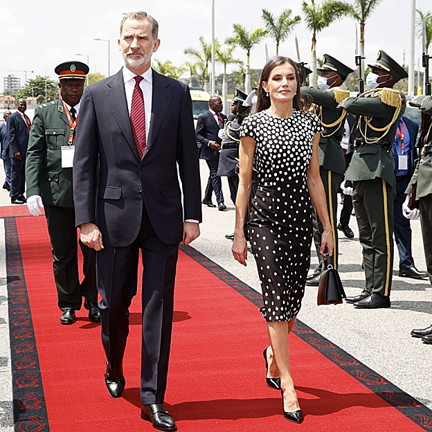 Los reyes Felipe VI y Letizia, en su reciente visita oficial a Angola. 