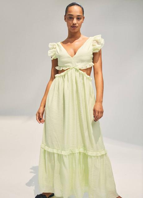 Imagen - Maxi vestido con volantes y aberturas