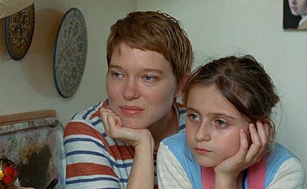 Léa Seydoux junto a Camille Leban Martins, su hija en Una bonita mañana.