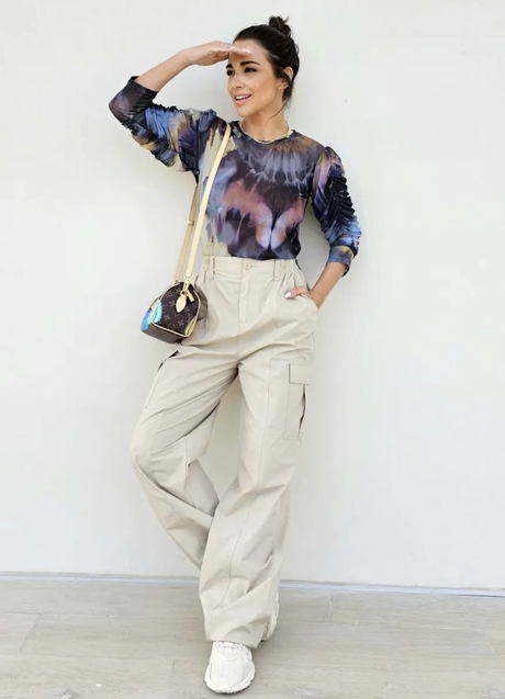 Imagen - Pauela Echevarría, con pantalón cargo y camiseta de tul de su segunda colección para Primark. (FOTO: INSTAGRAM)