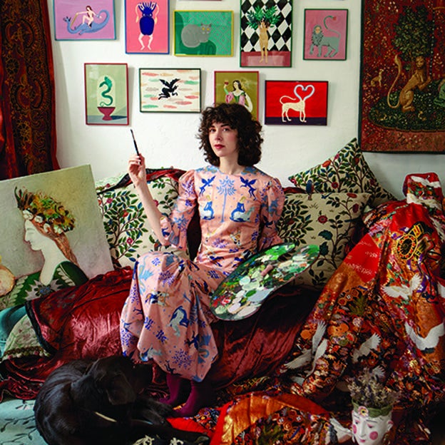 La ilustradora y artista Brianda Fitz-James Stuart en su casa. 