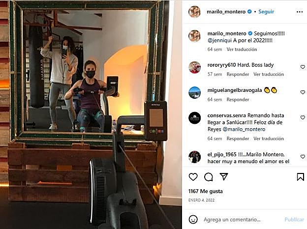 El remo, el ejercicio favorito de Mariló Montero. 