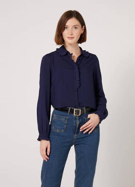 Imagen - Camisa azul con cuello bobo