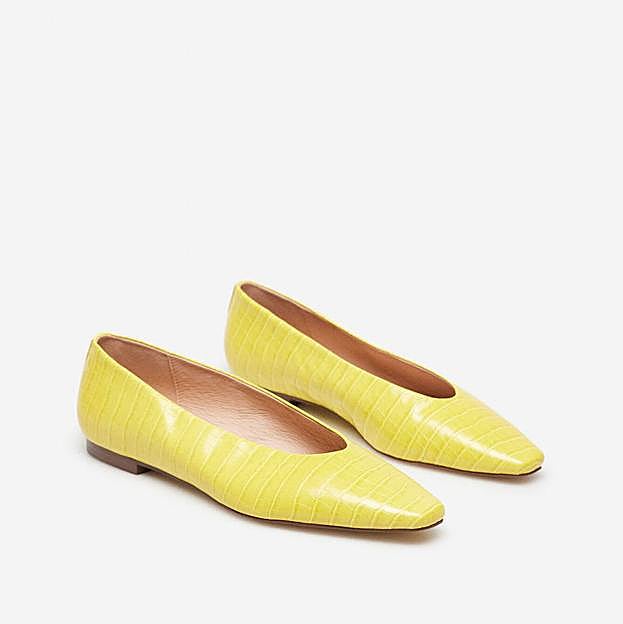 Bailarinas efecto piel de coco