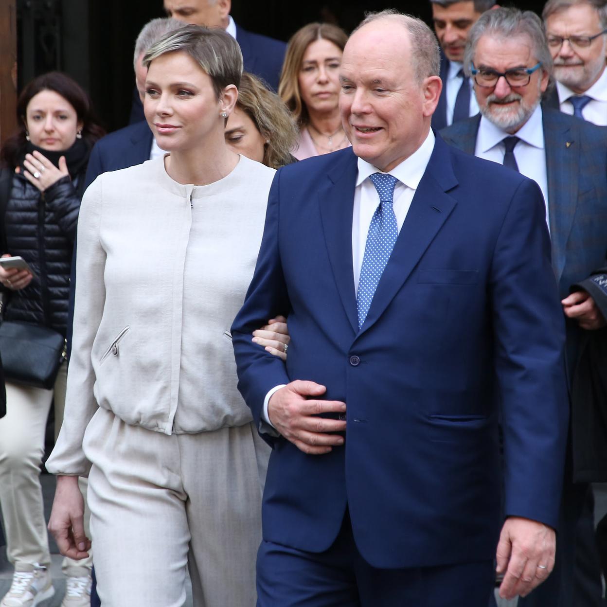 Charlene de Mónaco y el príncipe Alberto.