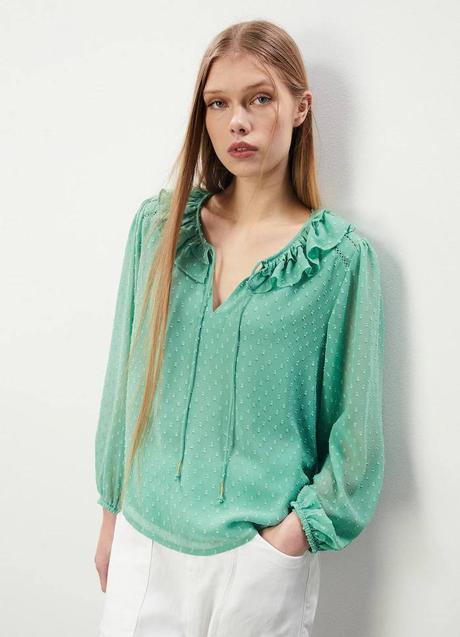 Imagen - Blusa de plumeti verde agua