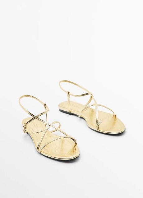 Imagen - Sandalias doradas de Massimo Dutti (69,95 euros)