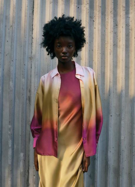 Imagen - Camisa con estampado degradado amarillo