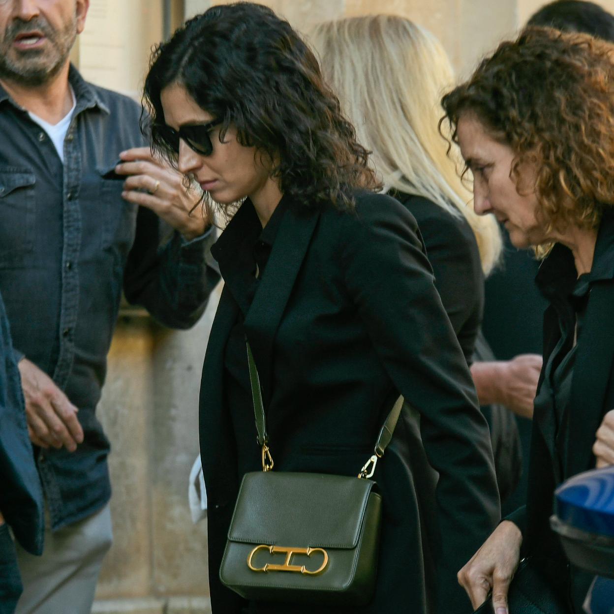 Xisca Perelló en el funeral de su padre.