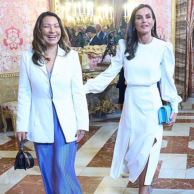 La curiosa coincidencia en el look de la reina Letizia y la primera dama de Brasil: el mensaje oculto del encuentro de los reyes con Lula da Silva