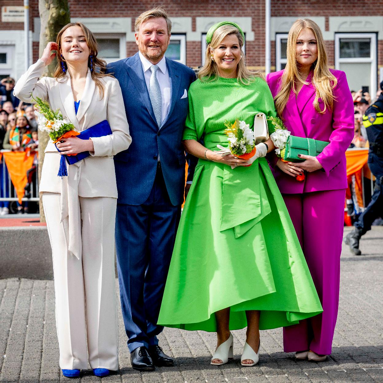 La famlia real holandesa de colores. 