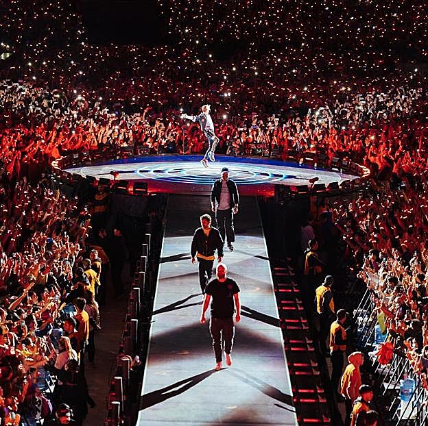 Imagen del concierto de Coldplay en Buenos Aires.