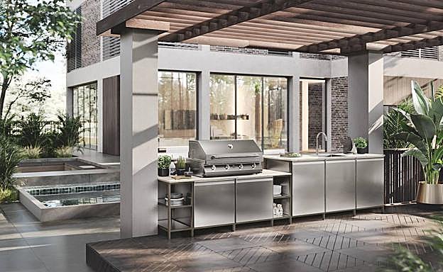 Scavolini nos propone sacar las cocinas al jardín.