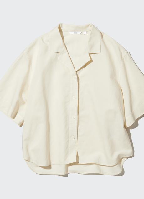 Imagen - Camisa de manga corta fluida y en lino de Uniqlo. Foto: Uniqlo.