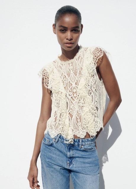 Imagen - Blusa de encaje con volantes