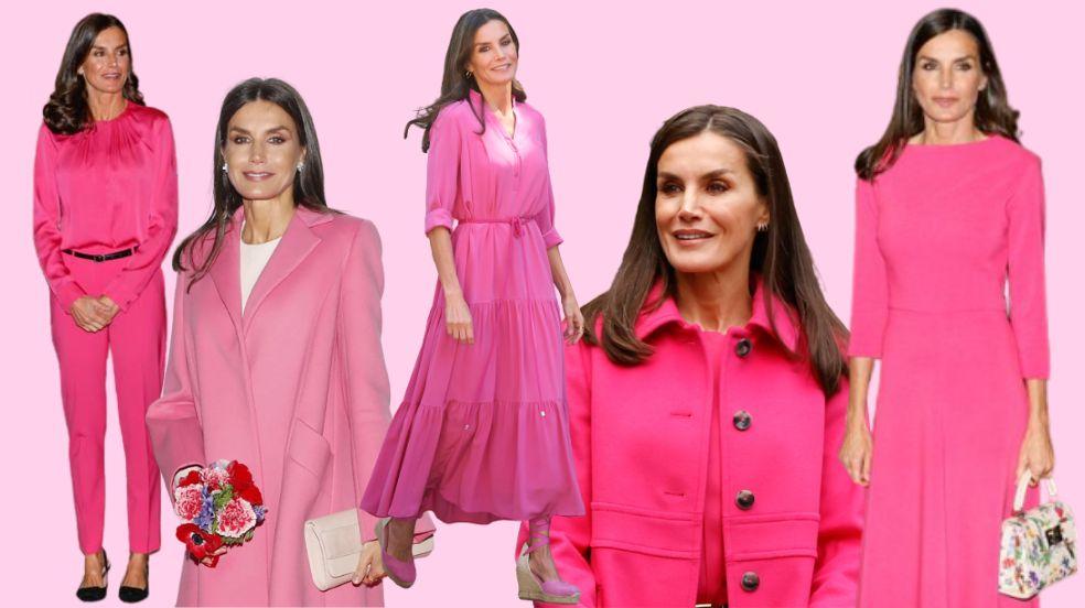 Los looks rosas de la reina Letizia.