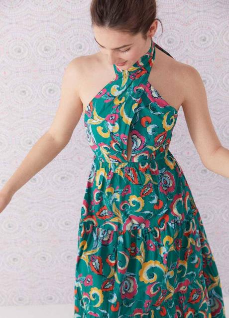 Imagen - Vestido midi con cuello halter