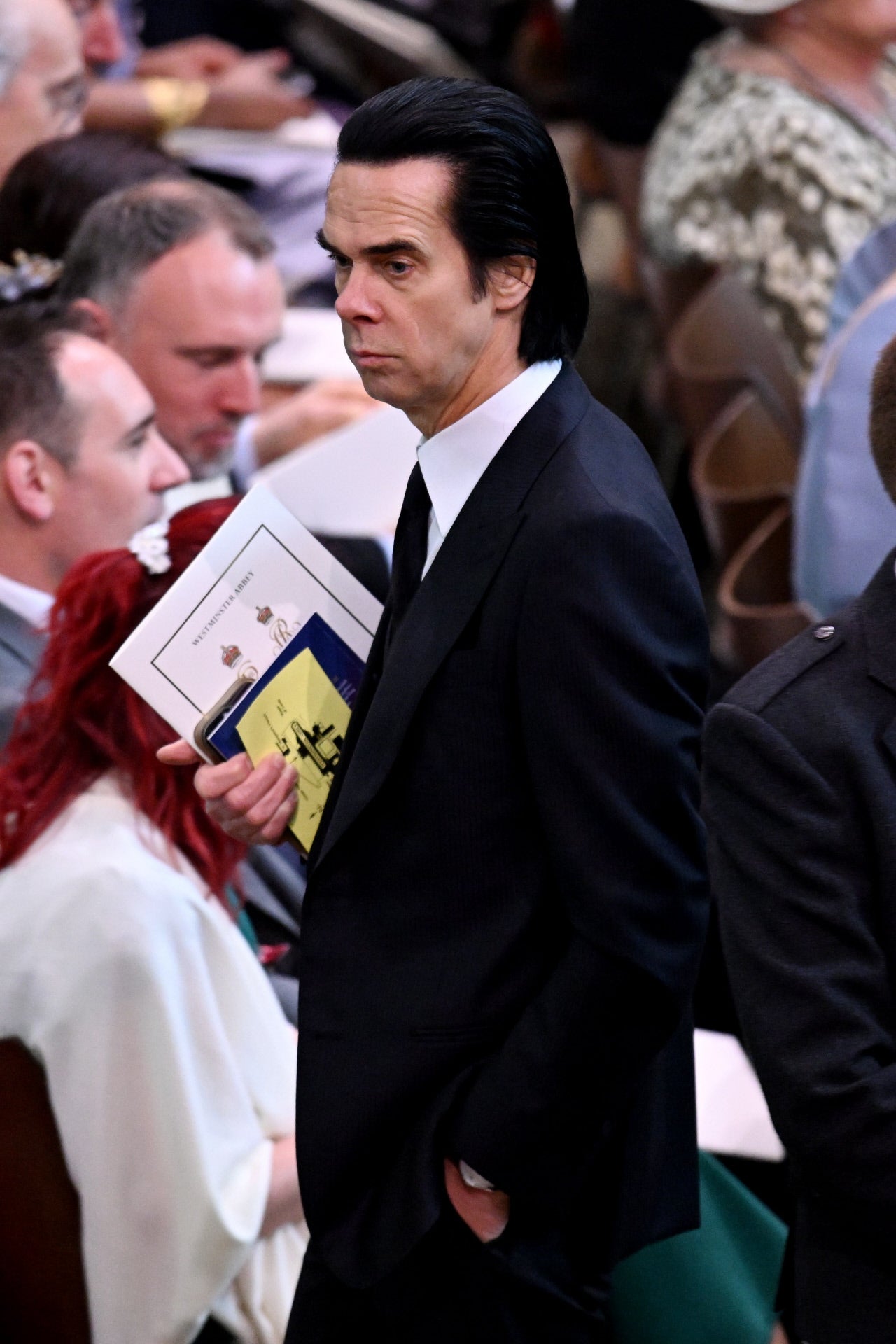 El músico Nick Cave no se ha perdido la coronación del rey Carlos III y ha sido uno de los invitados más madrugadores.
