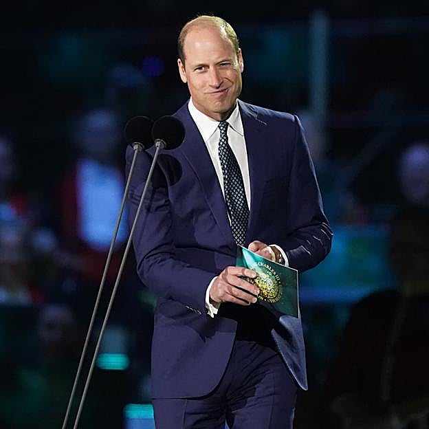 El prínicipe Guillermo durante el concierto de la Coronación. 
