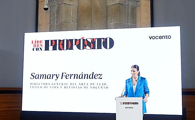 Samary Fernández Feito, directora general del Área de Lujo, Estilo de Vida y Revistas del Grupo Vocento, durante su intervención.