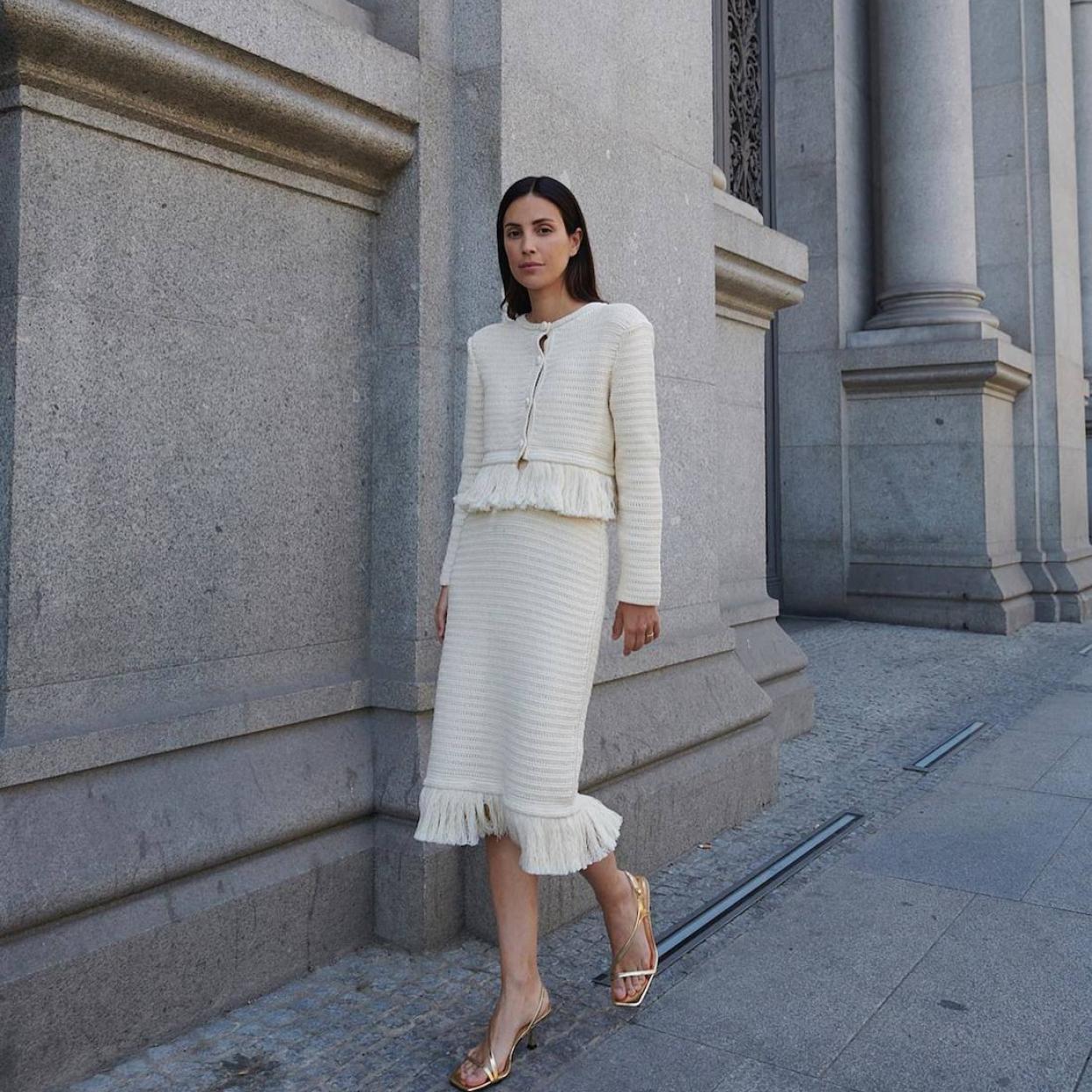 Sassa de Osma lleva un look de crochet de Massimo Dutti