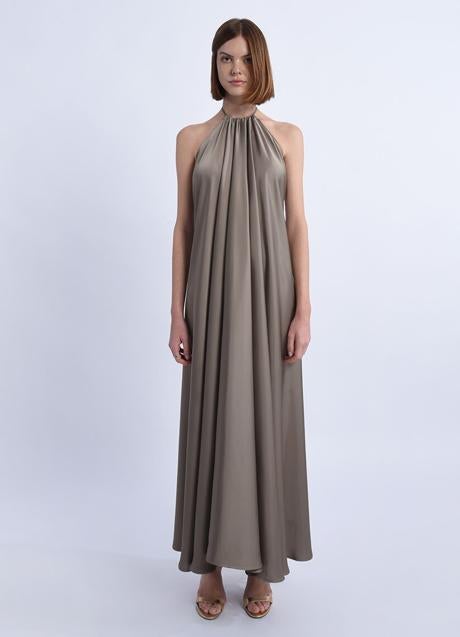 Imagen - Vestido con cuello halter en caqui de Molly Bracken. Foto: El Corte Inglés.