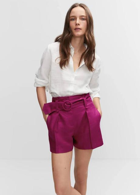 Imagen - Bermudas de lino con cinturón