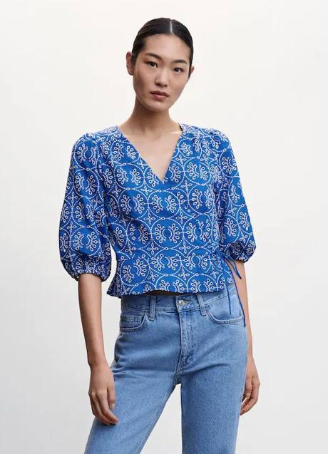 Imagen - Blusa cruzada con bordados